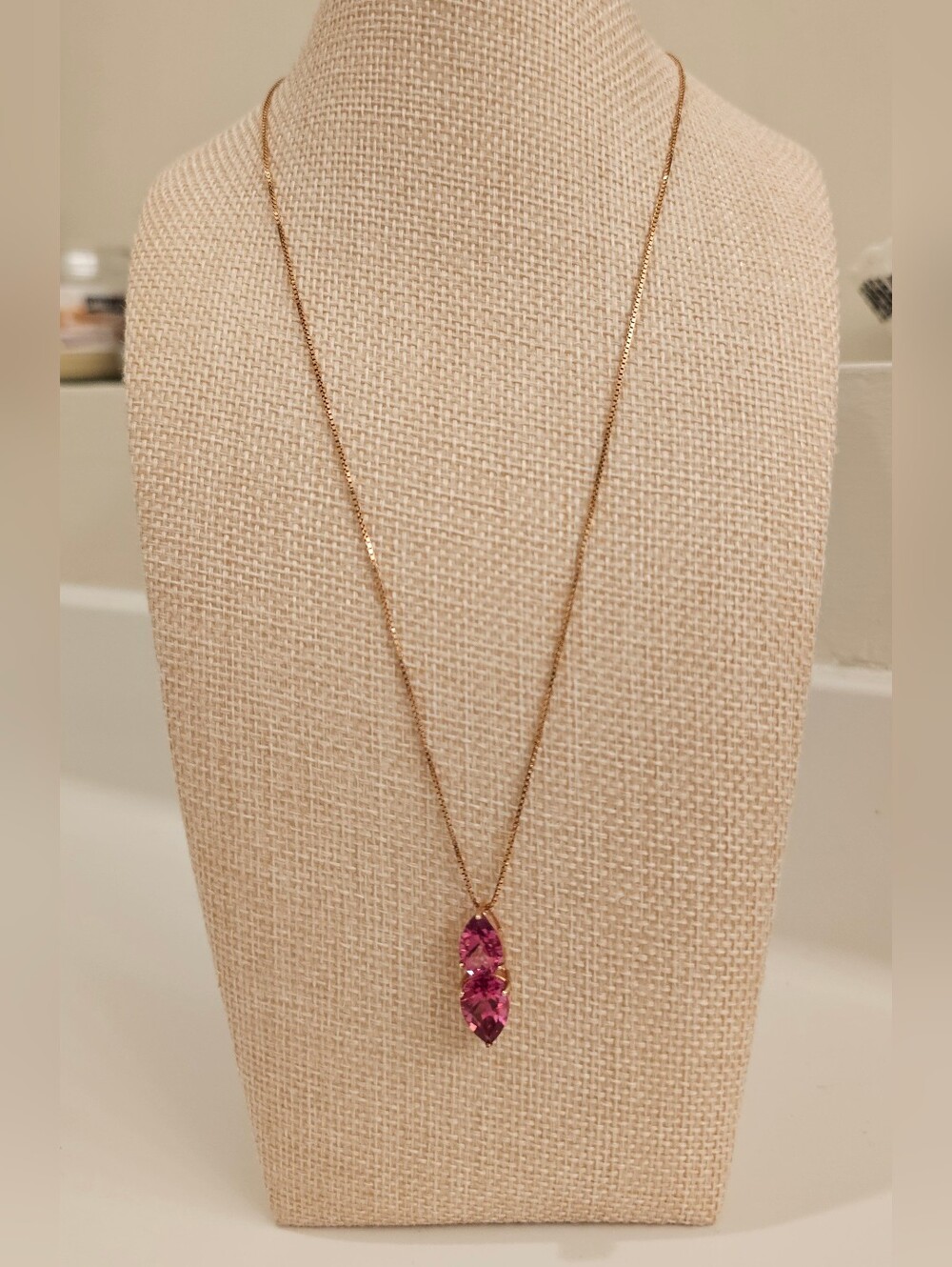 925 STERLING SILVER Gold Dipped 3 Carat Sapphire Necklace